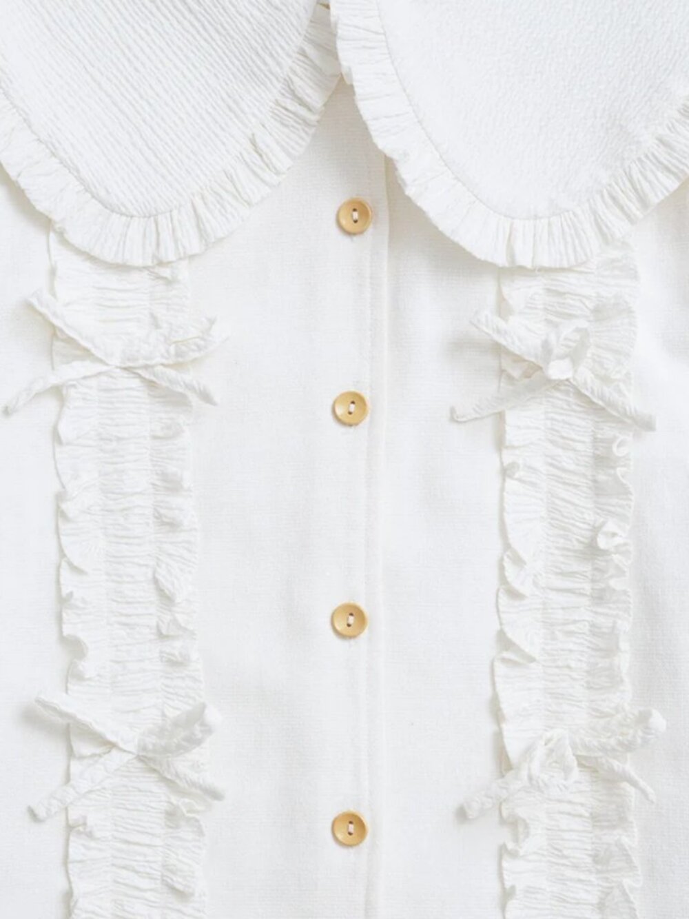 Kina and Tam The Tongue Tied Blouse - White (size S) - Picture 3 of 7